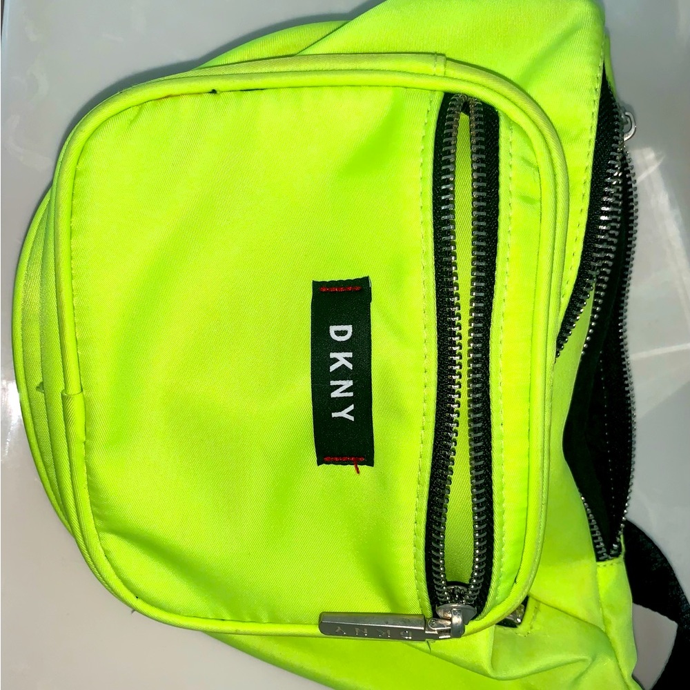 DKNY waist bag neon green
